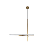 Люстра с 3-мя  пересекающимися цилиндрическими плафонами на тонких тросах Trumpet tube варинант исполнения - 6 | Loft Concept в Тюмени