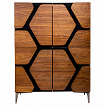 Высокий комод с узором из шпона на фасаде Sahara варинант исполнения - 1 | Loft Concept в Тюмени