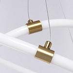 Люстра подвесная с двумя пересекающимися белыми светодиоидными кольцами Luke Lampco Tracer Lamp варинант исполнения - 6 | Loft Concept в Тюмени