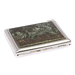 Портсигар с газовой зажигалкой из натурального камня Серафинит Stone Cigarettes Cases варинант исполнения - 5 | Loft Concept в Тюмени