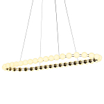 Люстра подвесная светодиодная с круглыми плафонами белого цвета PEARLS Suspension 100  варинант исполнения - 3 | Loft Concept в Тюмени