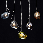 Люстра линейная с 5-ю разноцветными стеклянными плафонами Kaleido варинант исполнения - 5 | Loft Concept в Тюмени