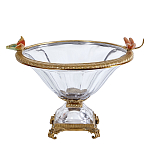 Чаша из прозрачного стекла с бронзовым рельефным ободком Eden Garden варинант исполнения - 1 | Loft Concept в Тюмени