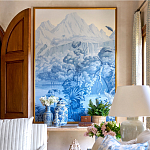 Обои ручная роспись Le Brésil Mer Bleue варинант исполнения - 3 | Loft Concept в Тюмени