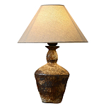 Настольная лампа с керамическим фактурным основанием и тканевым абажуром Eastern Tale варинант исполнения - 6 | Loft Concept в Тюмени