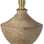 Настольная лампа деревянная с белым абажуром Wooden Table Lamp варинант исполнения - 3 | Loft Concept в Тюмени
