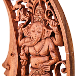 Панно из дерева Ганеша и месяц Panel With Animals варинант исполнения - 2 | Loft Concept в Тюмени