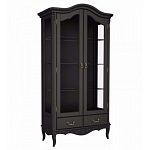 Витрина черная двухдверная из массива бука в стиле прованс Black Provence варинант исполнения - 1 | Loft Concept в Тюмени