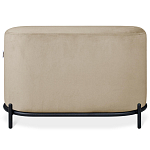 Банкетка овальная бежевый велюр на 4-х металлических ножках черного цвета SANJAY варинант исполнения - 2 | Loft Concept в Тюмени