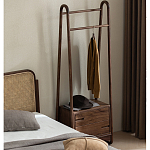 Вешалка деревянная с 2- мя ящиками Moon Walnut Furniture варинант исполнения - 11 | Loft Concept в Тюмени