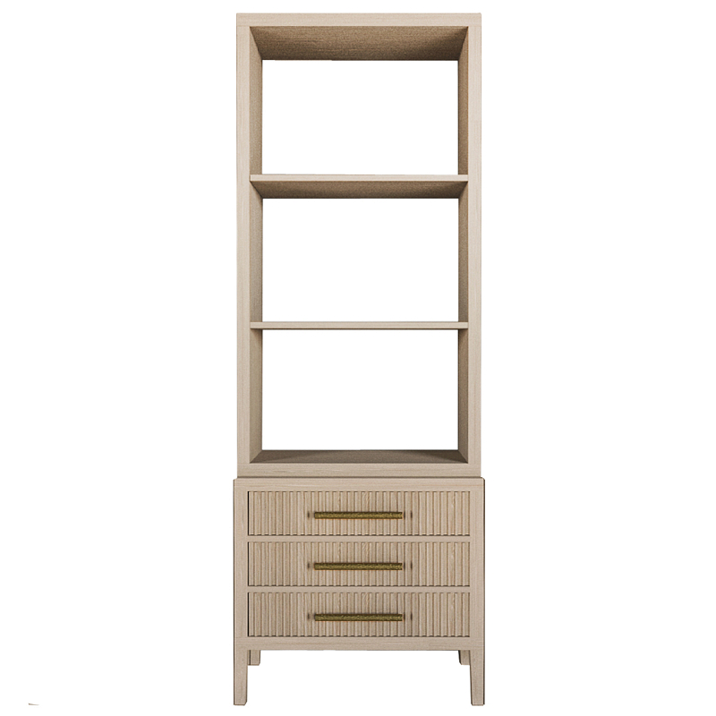 Этажерка Primo с ящиками шпон Светлый дуб Древесина Золотой в Тюмени | Loft Concept 