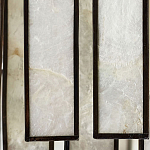 Потолочный светильник с подвесами из перламутра Unique Shine Effect варинант исполнения - 1 | Loft Concept в Тюмени