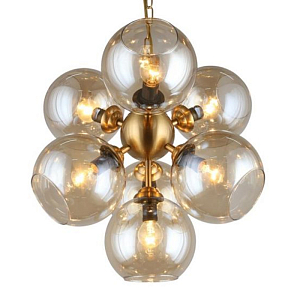 Люстра с дымчатым стеклом Bubble Glass Bronze