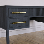 Большой Рабочий стол Primo с 5 выдвижными ящиками Черный дуб варинант исполнения - 6 | Loft Concept в Тюмени