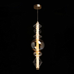 Подвесной светильник с вертикальной композицией из прозрачных и янтарных стеклянных шаров и ромбов Gabriel Scott Luna варинант исполнения - 3 | Loft Concept в Тюмени