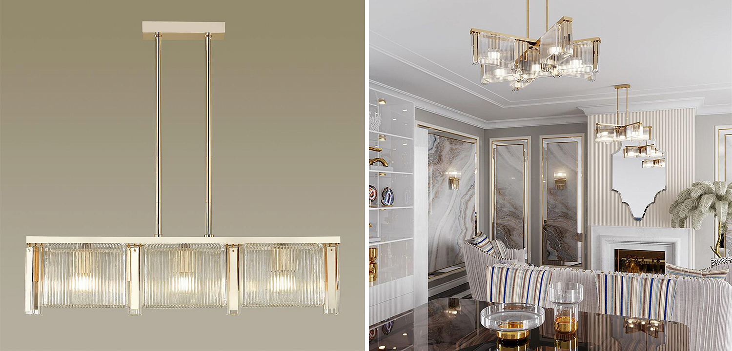 Люстра Madelen Gold Linear Chandelier Люстра Madelen Gold Linear Chandelier - Loft-Concept в Тюмени