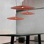 Подвесной светильник круглой формы с коричневым металлическим абажуром Halo Drift варинант исполнения - 3 | Loft Concept в Тюмени