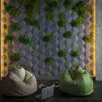 Гипсовая 3D Панель M-30 варинант исполнения - 1 | Loft Concept в Тюмени