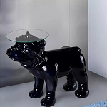 Дизайнерский журнальный стол с основанием в виде собаки Tufetic варинант исполнения - 1 | Loft Concept в Тюмени