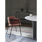 Стул полукруглый мягкий с буклированной обивкой Chair with Boucle Upholstery варинант исполнения - 4 | Loft Concept в Тюмени