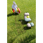 Дизайнерское разноцветное кресло на металлическом каркасе с подставкой для ног Poltronova Plasma Armchair варинант исполнения - 7 | Loft Concept в Тюмени