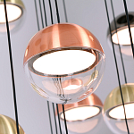 Люстра каскадная с черным круглым основанием 27 подвесов Celestial Waltz варинант исполнения - 3 | Loft Concept в Тюмени