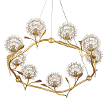 Люстра круглая с декором в виде цветков одуванчика Hanging Dandelion варинант исполнения - 3 | Loft Concept в Тюмени