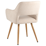 Стул в рогожке бежевого цвета NEASAN STOOL варинант исполнения - 4 | Loft Concept в Тюмени