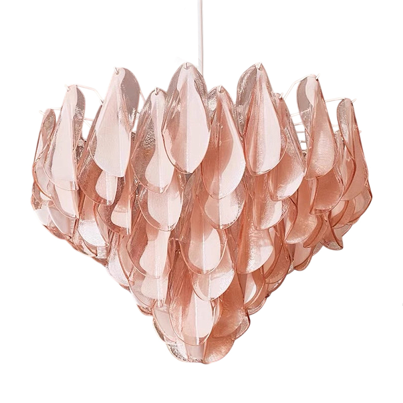 Люстра с каскадом из стекляных розовых лепестков Petalled Illuminator Белый Розовый Люстра с каскадом из стекляных розовых лепестков Petalled Illuminator Белый Розовый в Тюмени | Loft Concept