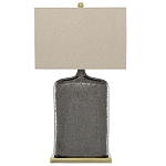 Настольная лампа керамическая с тканевым прямоугольным абажуром Flask варинант исполнения - 4 | Loft Concept в Тюмени