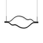 Подвесной светильник волнообразный изогнутый черного цвета 4000К Spiral Lighting варинант исполнения - 1 | Loft Concept в Тюмени