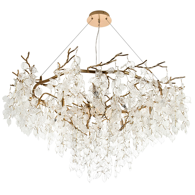 Люстра с хрустальными подвесками в виде листьев Fairytree Leaves Gold Chandelier 10 Золотой Прозрачный Люстра с хрустальными подвесками в виде листьев Fairytree Leaves Gold Chandelier 10 Золотой Прозрачный в Тюмени | Loft Concept