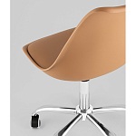 Офисный стул на металлическом основании EGGERY Brown пластик варинант исполнения - 3 | Loft Concept в Тюмени