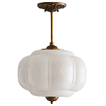 Подвесной светильник с абажуром из молочного стекла Vintage Charm варинант исполнения - 1 | Loft Concept в Тюмени