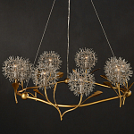 Люстра круглая с декором в виде цветков одуванчика Hanging Dandelion варинант исполнения - 5 | Loft Concept в Тюмени