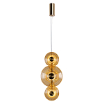 Подвесной светильник светодиодный со стеклянными плафонами янтарного цвета в форме дисков Savio Glass Disc варинант исполнения - 2 | Loft Concept в Тюмени