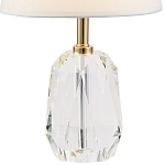 Настольная лампа с абажуром и основанием из хрусталя Manlio Crystal Lampshade Table Lamp варинант исполнения - 2 | Loft Concept в Тюмени