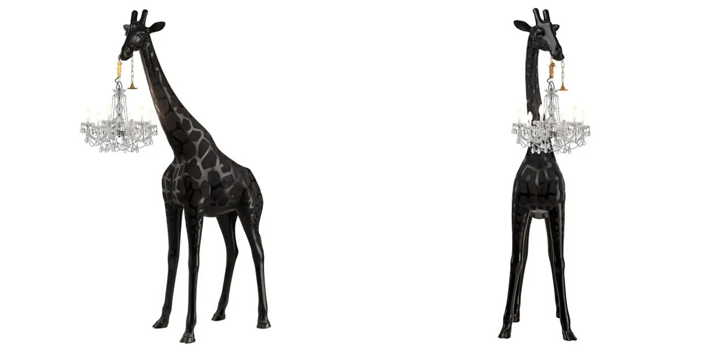 Торшер черный жираф в натуральную величину Giraffe Lamp large size Торшер черный жираф в натуральную величину Giraffe Lamp large size - Loft-Concept в Тюмени