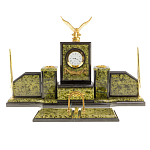 Настольный письменный набор из змеевика  и бронзы с декором в виде орла в подарочной упаковке Successful Leader варинант исполнения - 1 | Loft Concept в Тюмени