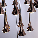 Люстра светодиодная с акриловыми конусообразными плафономи розовое золото Astra 60   варинант исполнения - 3 | Loft Concept в Тюмени