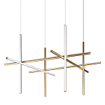 Люстра с 6-ю цилиндрическими плафонами на тонких тросах Trumpet tube варинант исполнения - 1 | Loft Concept в Тюмени