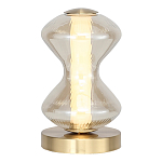 Настольная лампа светодиодная с волнообразным стеклянным плафоном Amphora of Light варинант исполнения - 1 | Loft Concept в Тюмени