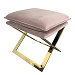 Пуф велюровый на металлическом основании Meekness варинант исполнения - 2 | Loft Concept в Тюмени