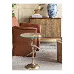 Столик с круглой стеклянной столешницей и корпусом в виде двух павлинов на ветке Table Two Peacocks варинант исполнения - 9 | Loft Concept в Тюмени