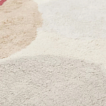 Ковер из хлопка с абстрактным принтом бежевого цвета Elysian Flow Blush варинант исполнения - 3 | Loft Concept в Тюмени