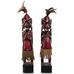 Комплект из 2-х деревянных статуэток Asmat Wooden Statuettes Dark Red варинант исполнения - 1 | Loft Concept в Тюмени