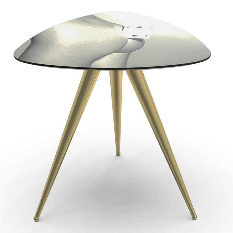 Журнальный стол Seletti Side Table Two of Spades Серый Латунь Журнальный стол Seletti Side Table Two of Spades Серый Латунь в Тюмени | Loft Concept