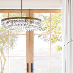 Люстра круглая с подвесками в форме стеклянных капель Glass Rain варинант исполнения - 5 | Loft Concept в Тюмени