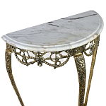 Консоль из бронзы с мраморной столешницей Mademoiselle De Console варинант исполнения - 1 | Loft Concept в Тюмени