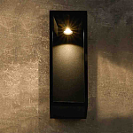 Уличный настенный светильник прямоугольной формы черного цвета Geometric Glow варинант исполнения - 2 | Loft Concept в Тюмени